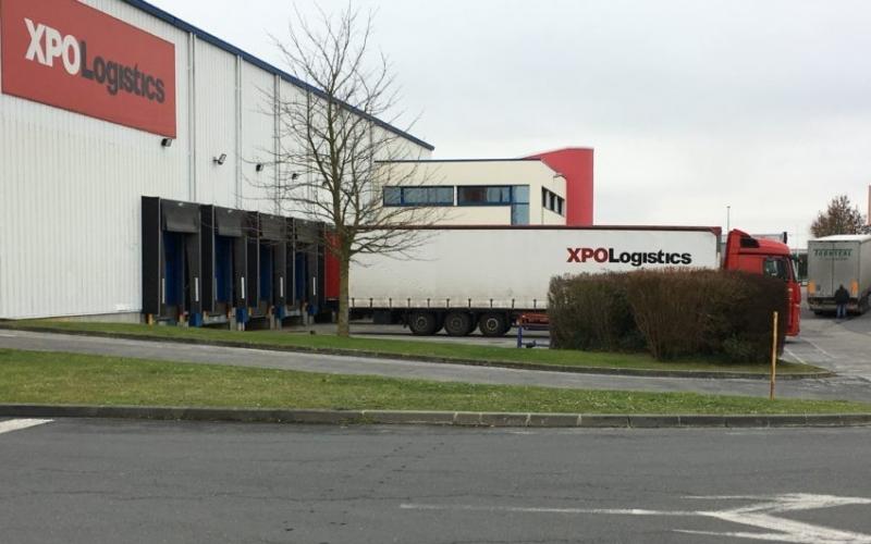 Camions et entrepôt XPO Logistics photographiés à l’occasion du Comité de Groupe de novembre 2019